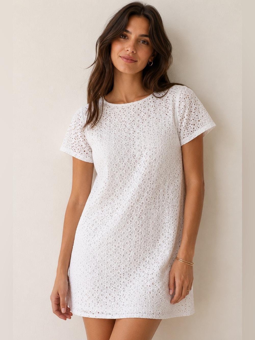 Kate Spade White Eyelet Shift dress 100% Cotton | Cottagecore | Feminine